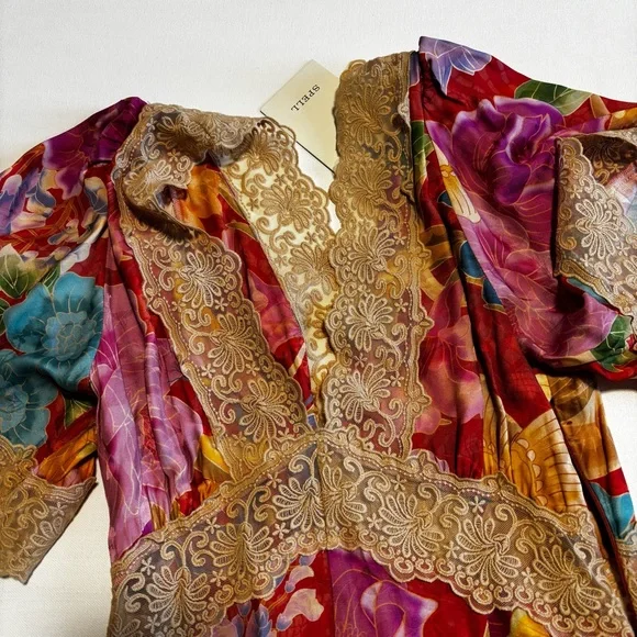 NWT Spell Painter's Garden Lace Maxi Dress
Crimson, small - Picture 9 of 16